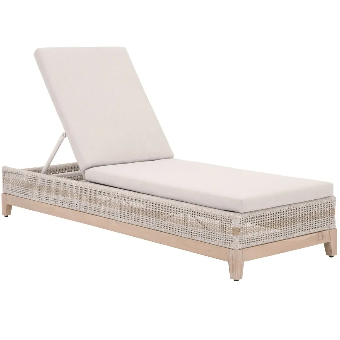 Theodore Outdoor Chaise Lounge - Grey, Teak image