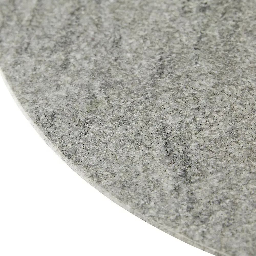 Theodore Round End Table - Black, Marble