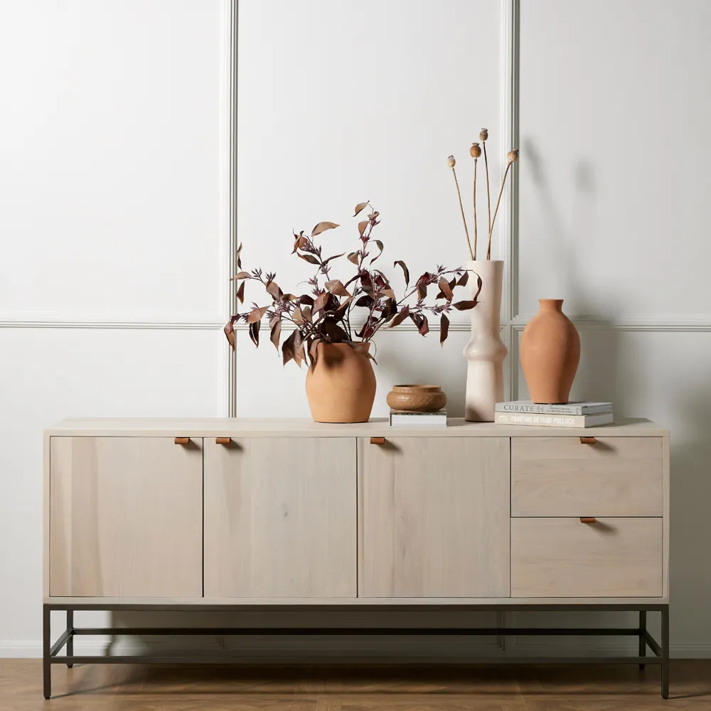 Theodore Sideboard - Dove White, Poplar Wood
