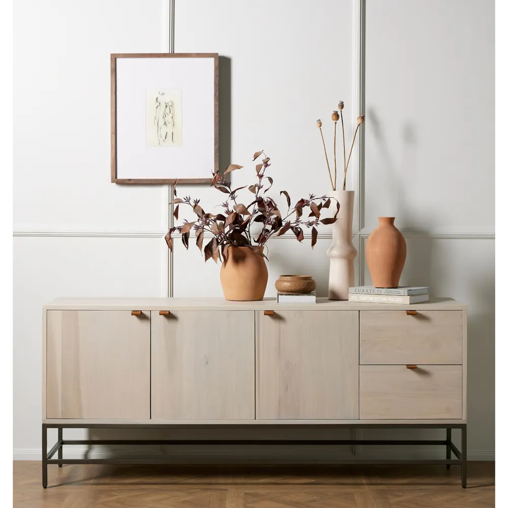 Theodore Sideboard - Dove White, Poplar Wood