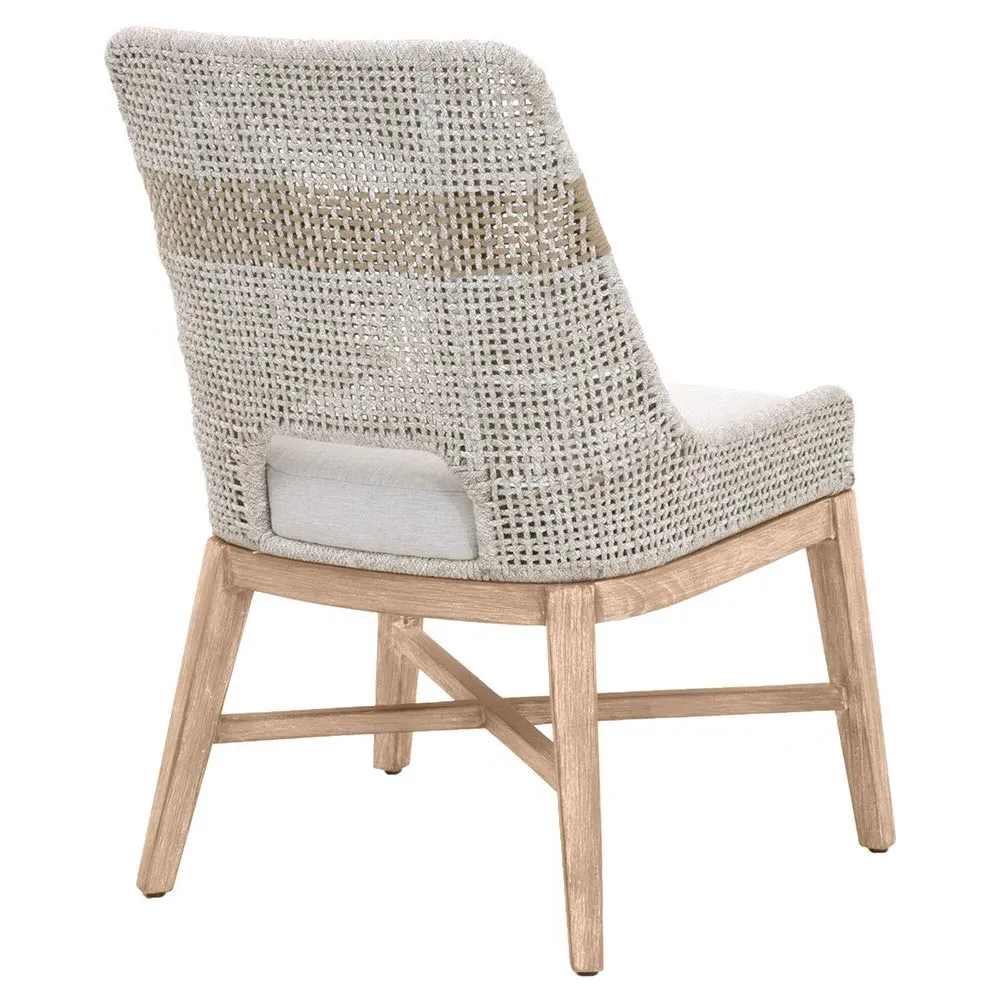 Theodore Woven Dining Side Chair Set of 2 - Taupe, Mahogany