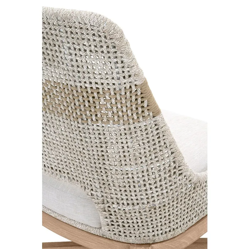 Theodore Woven Dining Side Chair Set of 2 - Taupe, Mahogany