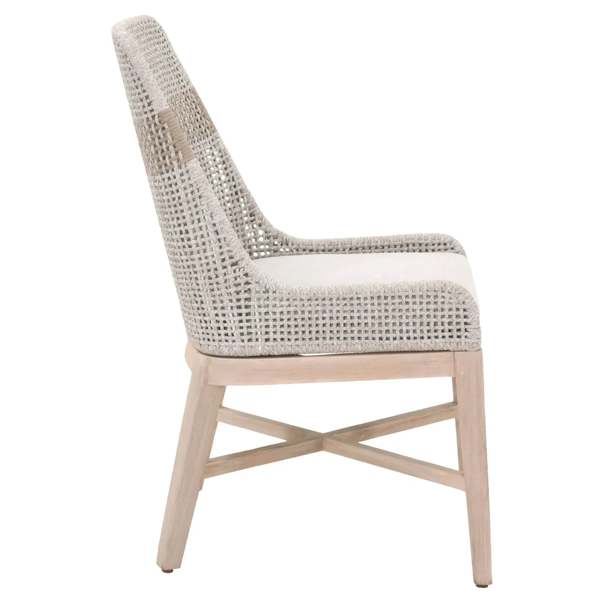 Theodore Woven Outdoor Dining Chair Set of 2 - Grey, Teak