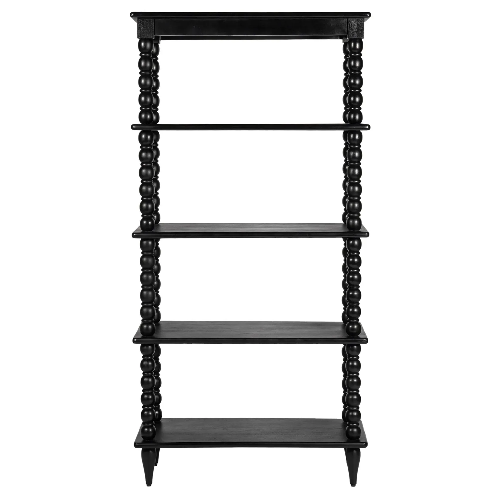 Thomas Bookcase - Black, Acacia Wood