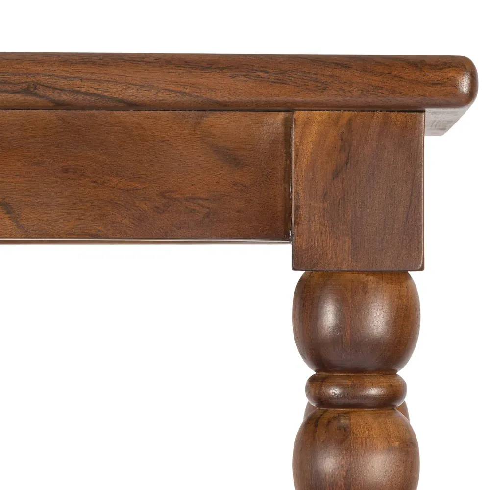 Thomas Spindle Bookcase - Brown, Acacia Wood