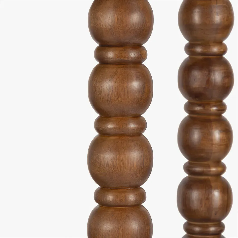 Thomas Spindle Bookcase - Brown, Acacia Wood