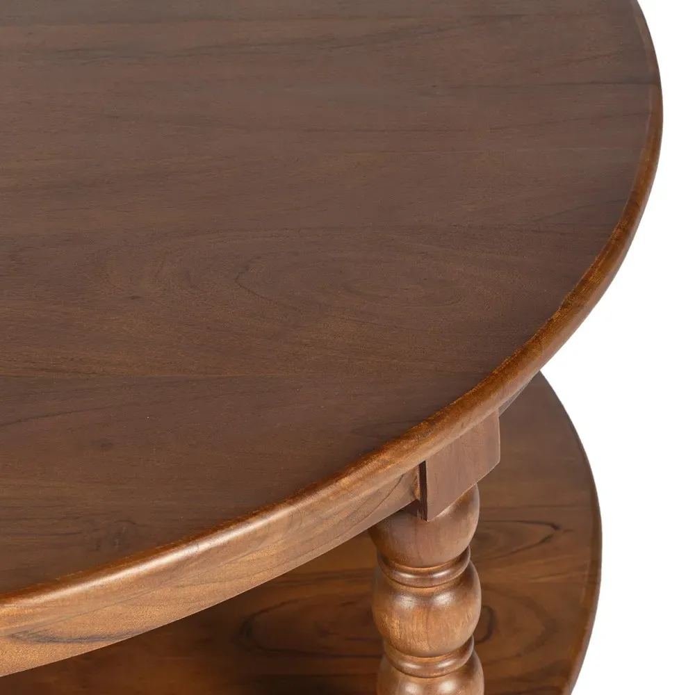 Thomas Spindle Coffee Table - Natural, Acacia Wood