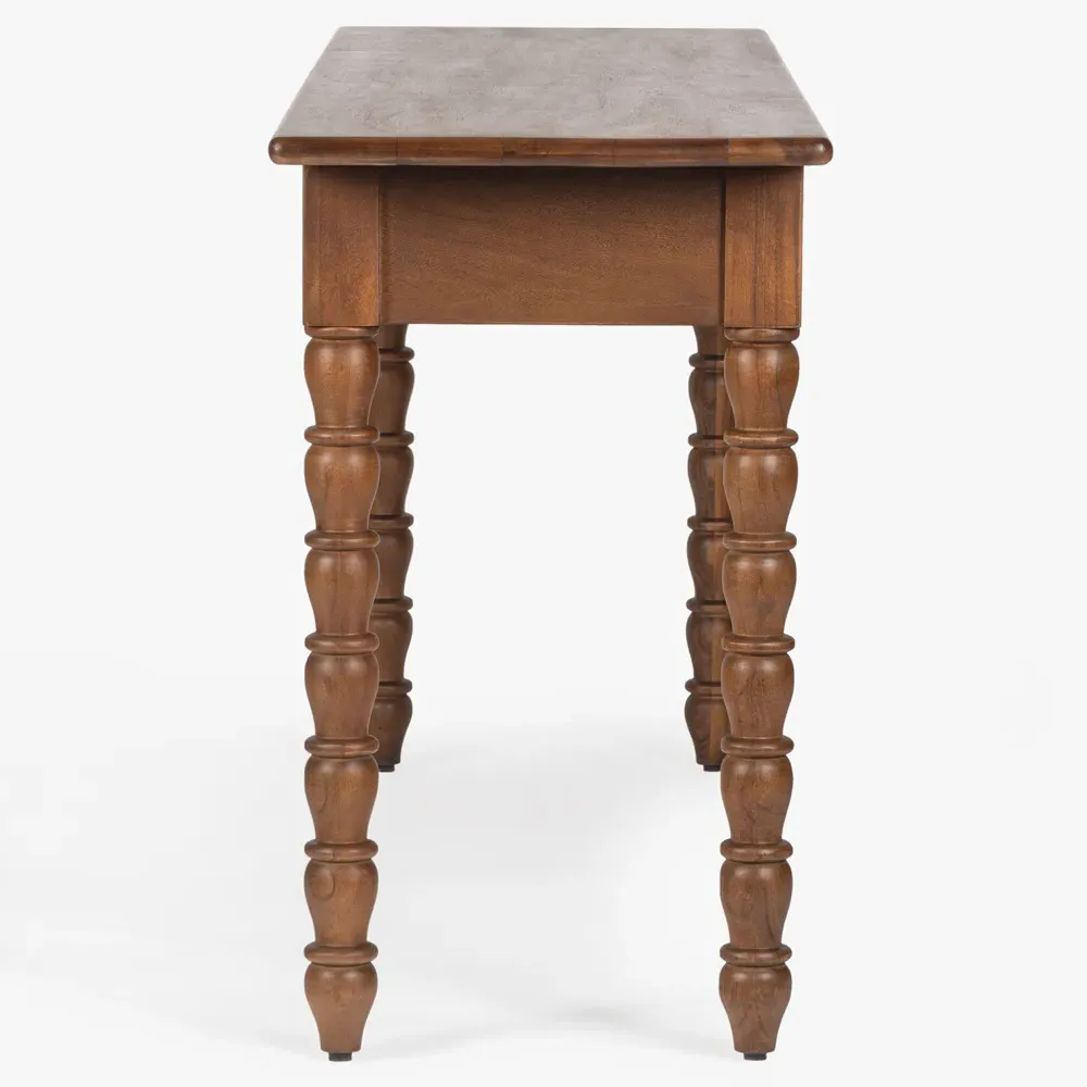 Thomas Spindle Console Table - Brown, Acacia Wood