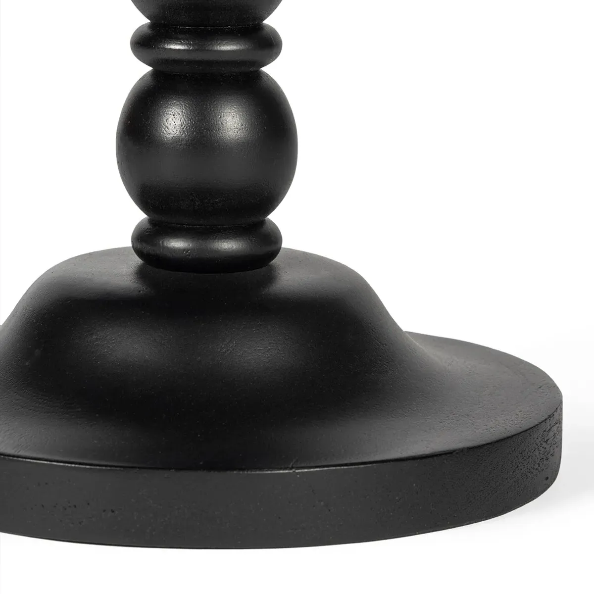 Thomas Spindle Drink Table - Black, Acacia Wood