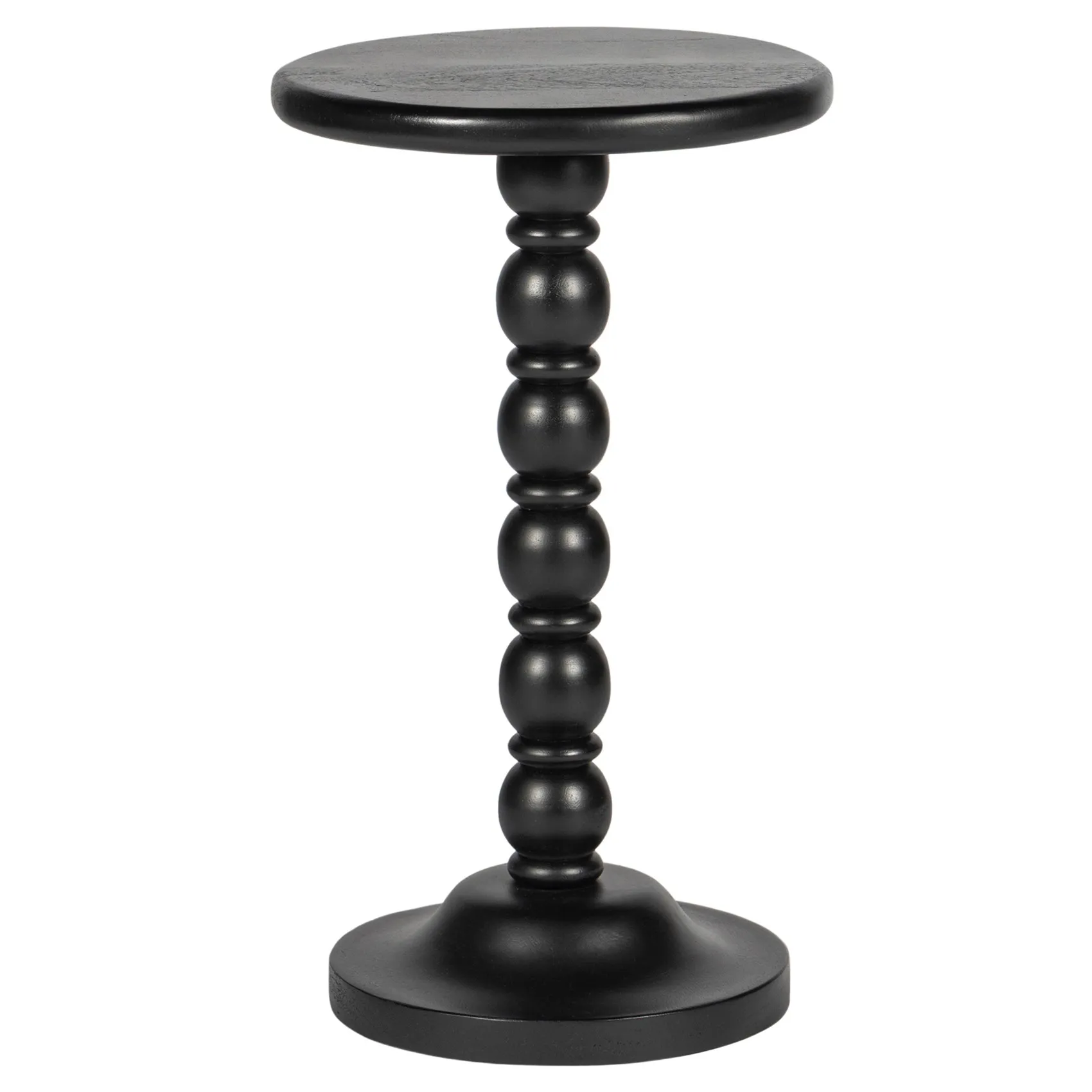 Thomas Spindle Drink Table - Black, Acacia Wood image