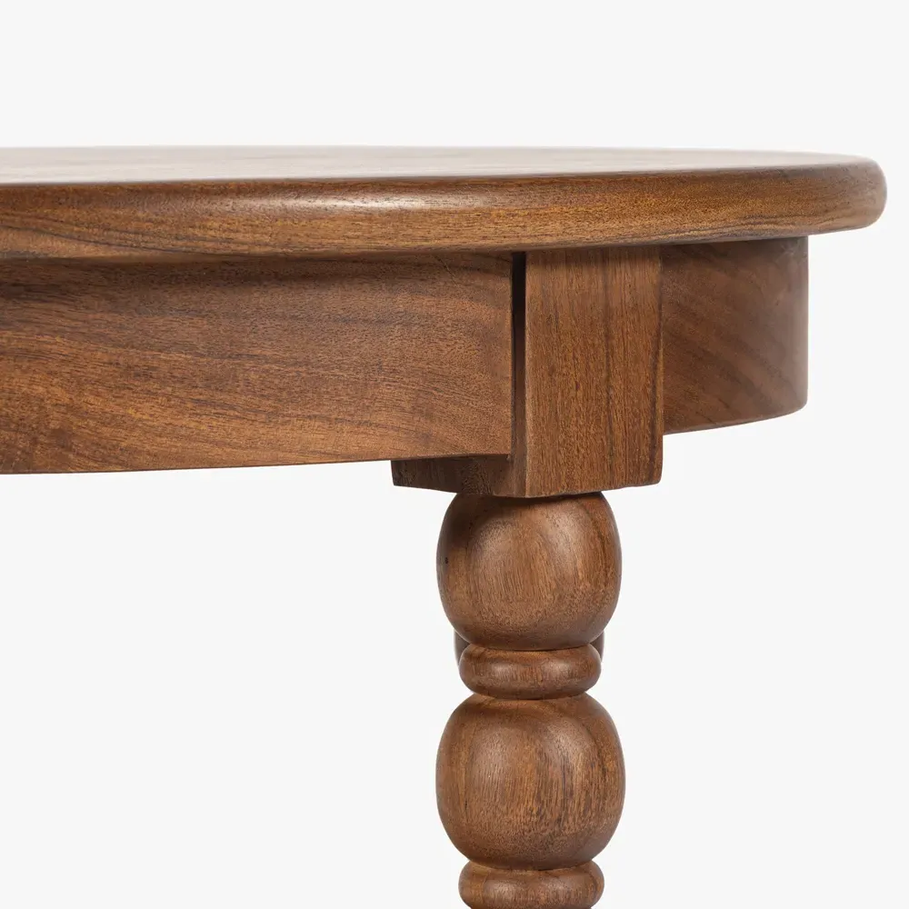 Thomas Spindle End Table - Brown, Acacia Wood