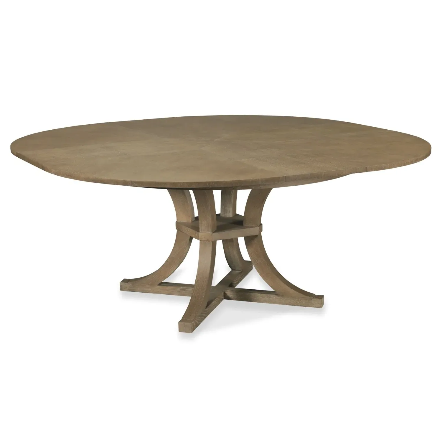 Thompson Round Extendable Jupe Dining Table - Brown, Oak