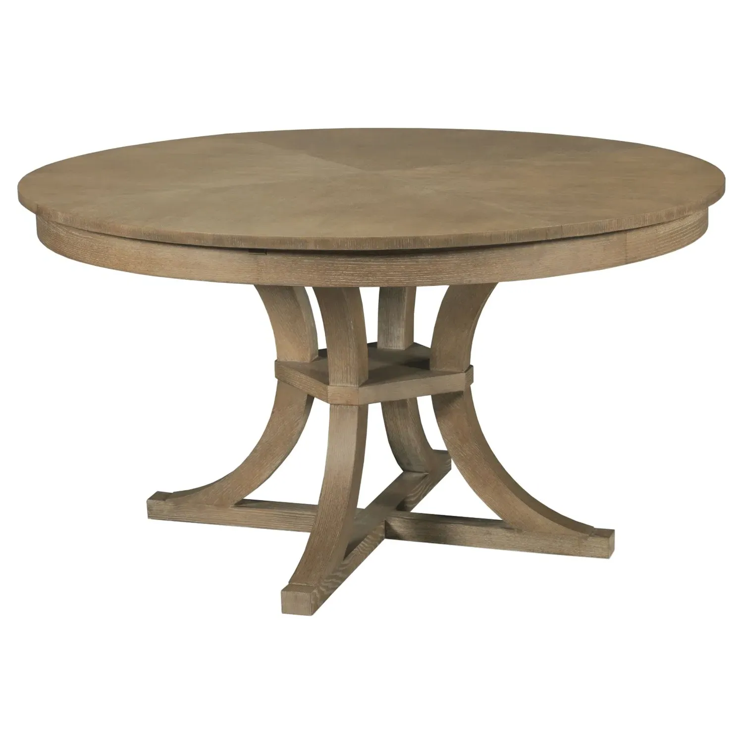Thompson Round Extendable Jupe Dining Table - Brown, Oak image