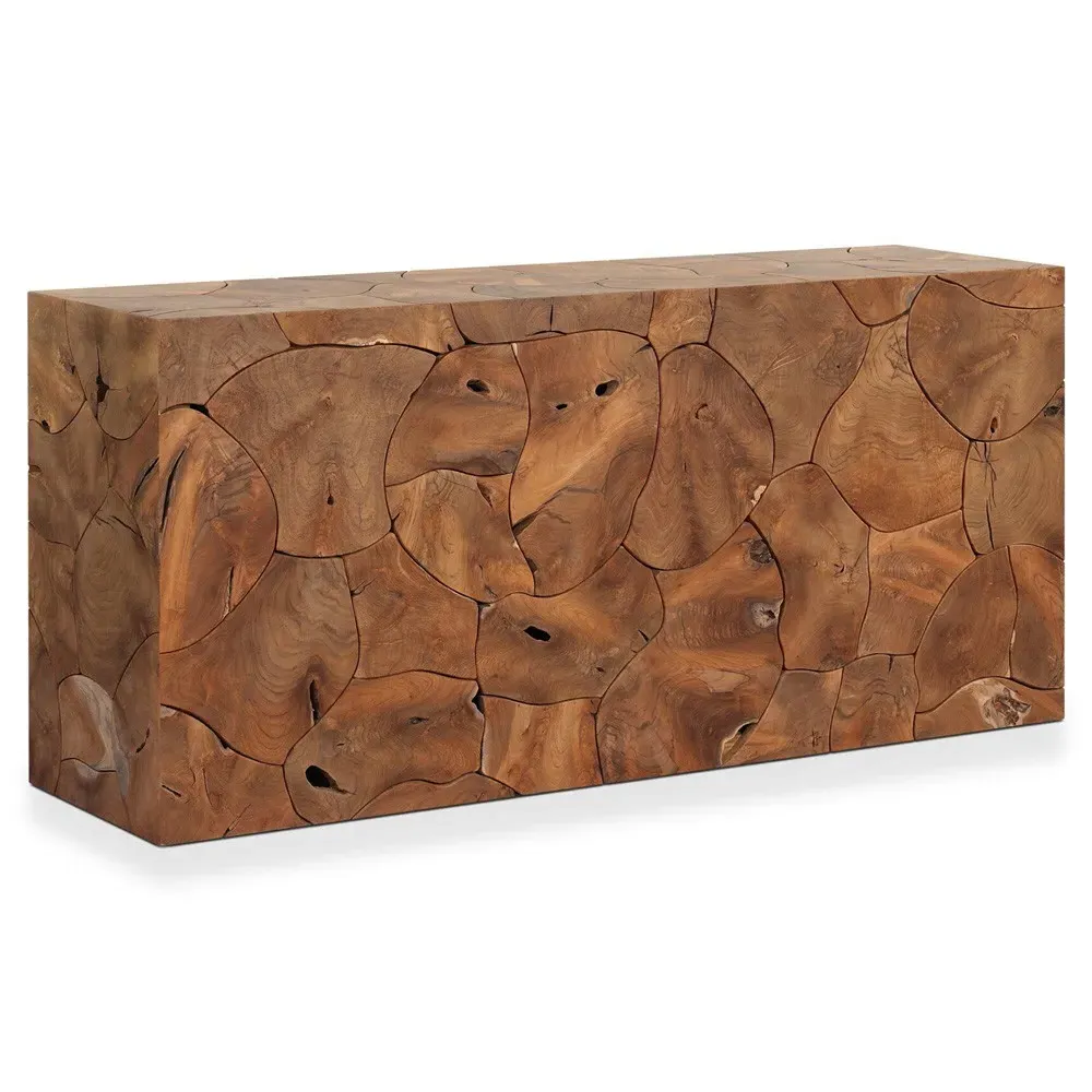 Thorn Rectangular Outdoor Console Table - Brown, Teak