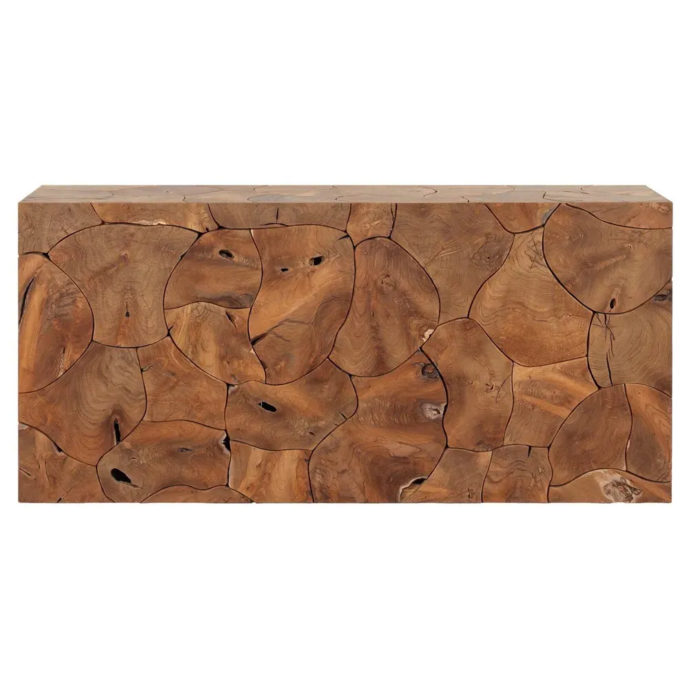 Thorn Rectangular Outdoor Console Table - Brown, Teak