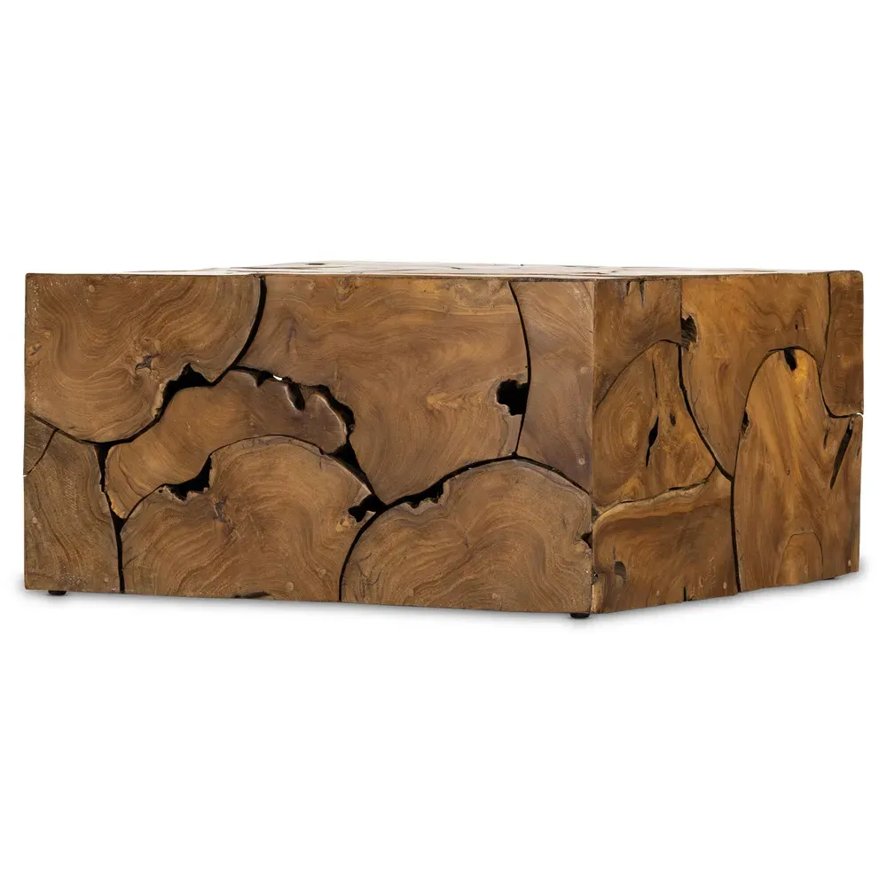 Thorn Square Block Outdoor Coffee Table - Natural, Teak