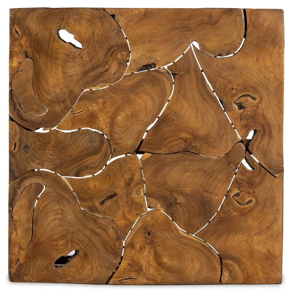 Thorn Square Block Outdoor Coffee Table - Natural, Teak