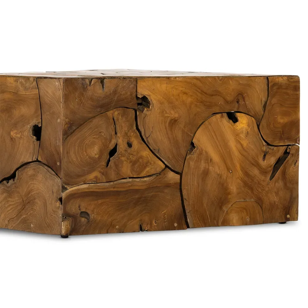 Thorn Square Block Outdoor Coffee Table - Natural, Teak