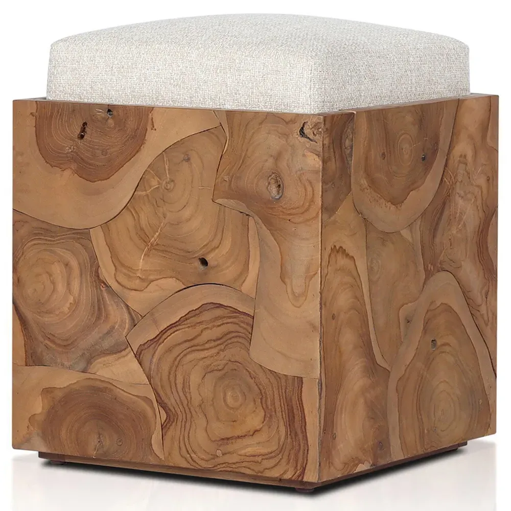 Thorn Teak Root Outdoor Stool - Brown