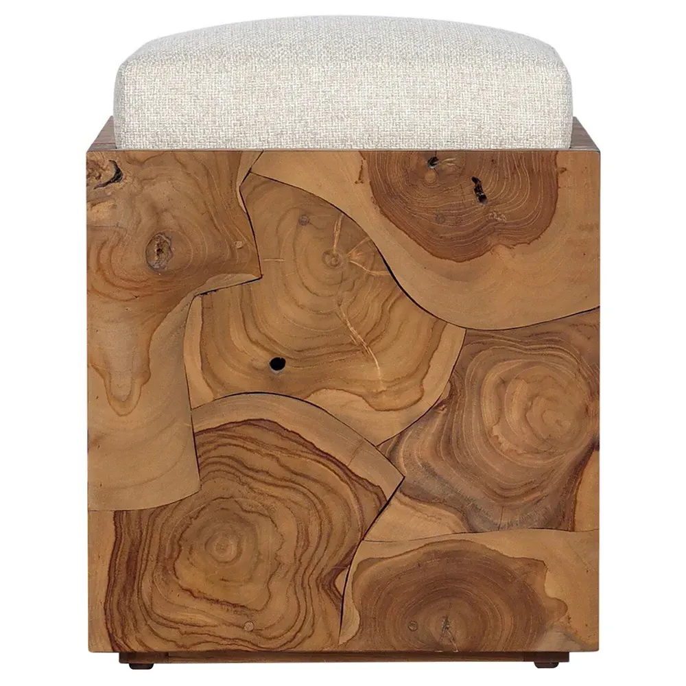 Thorn Teak Root Outdoor Stool - Brown image