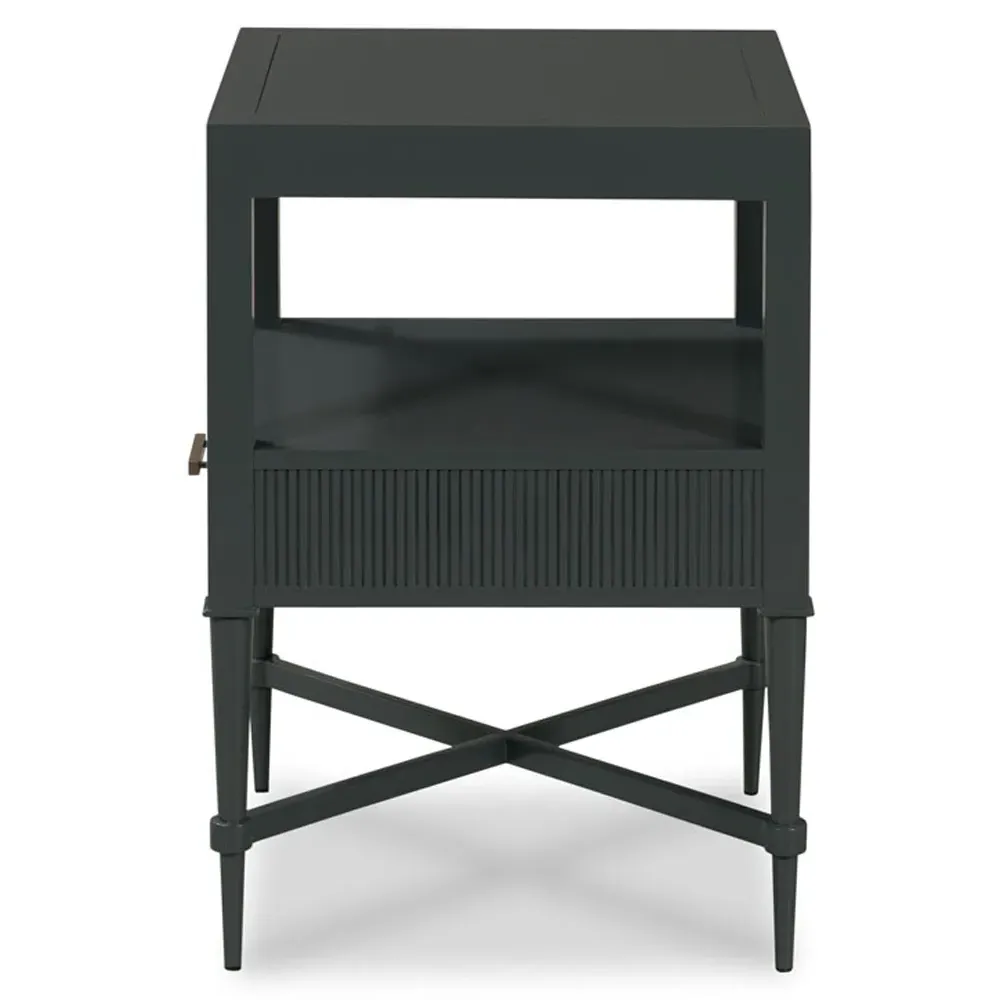 Thornapple Nightstand - Coal Black, Hardwood