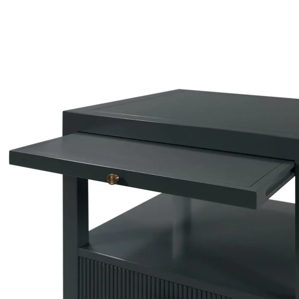 Thornapple Nightstand - Coal Black, Hardwood