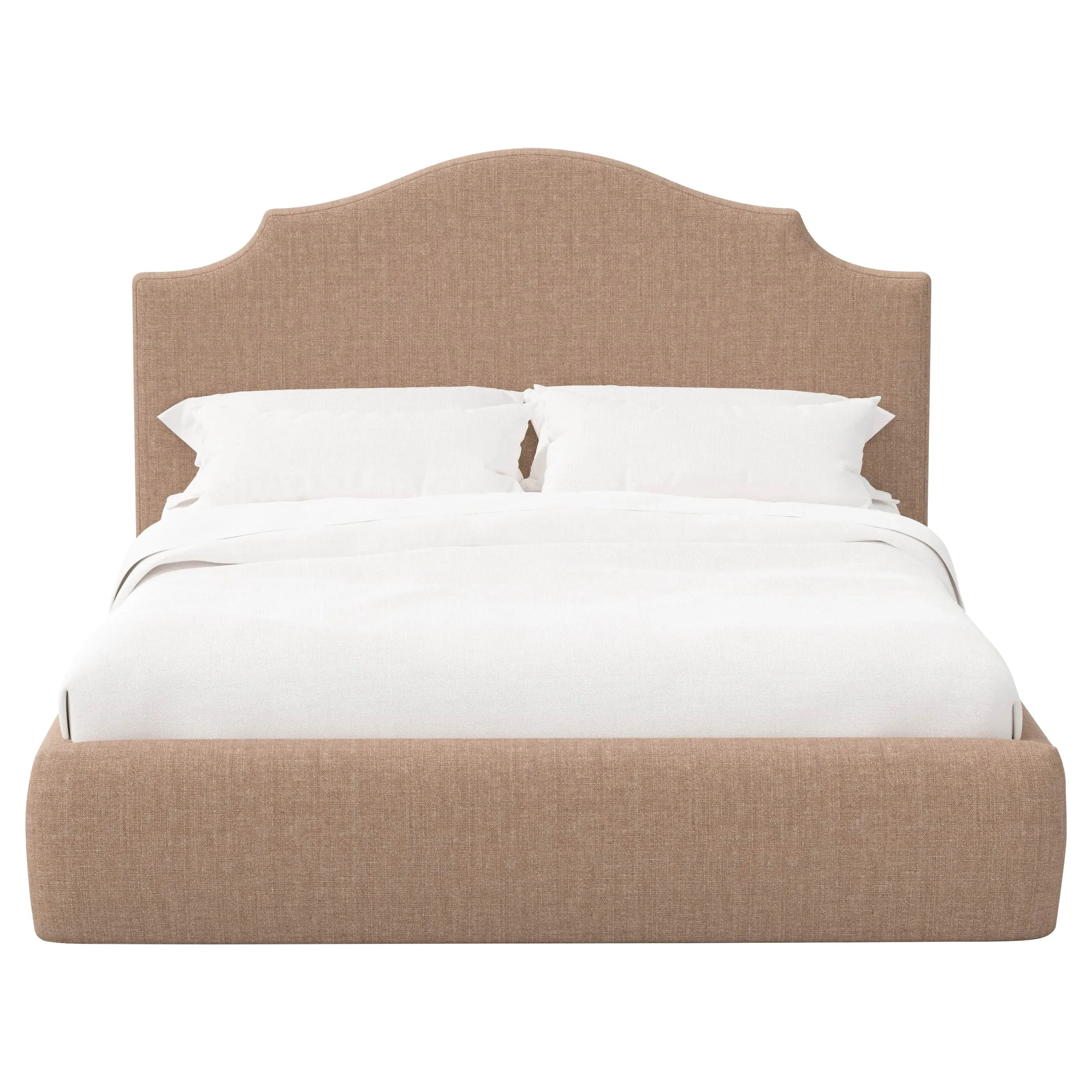 Thorne Cal King Size Bed Frame - Honeycomb, Linen