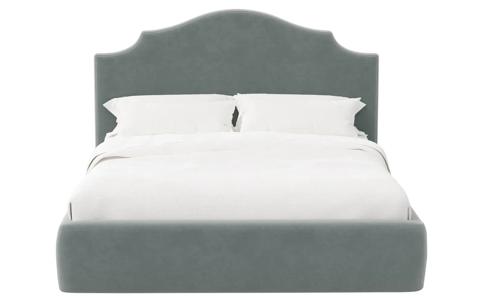 Thorne Queen Size Bed Frame - Agave, Velvet