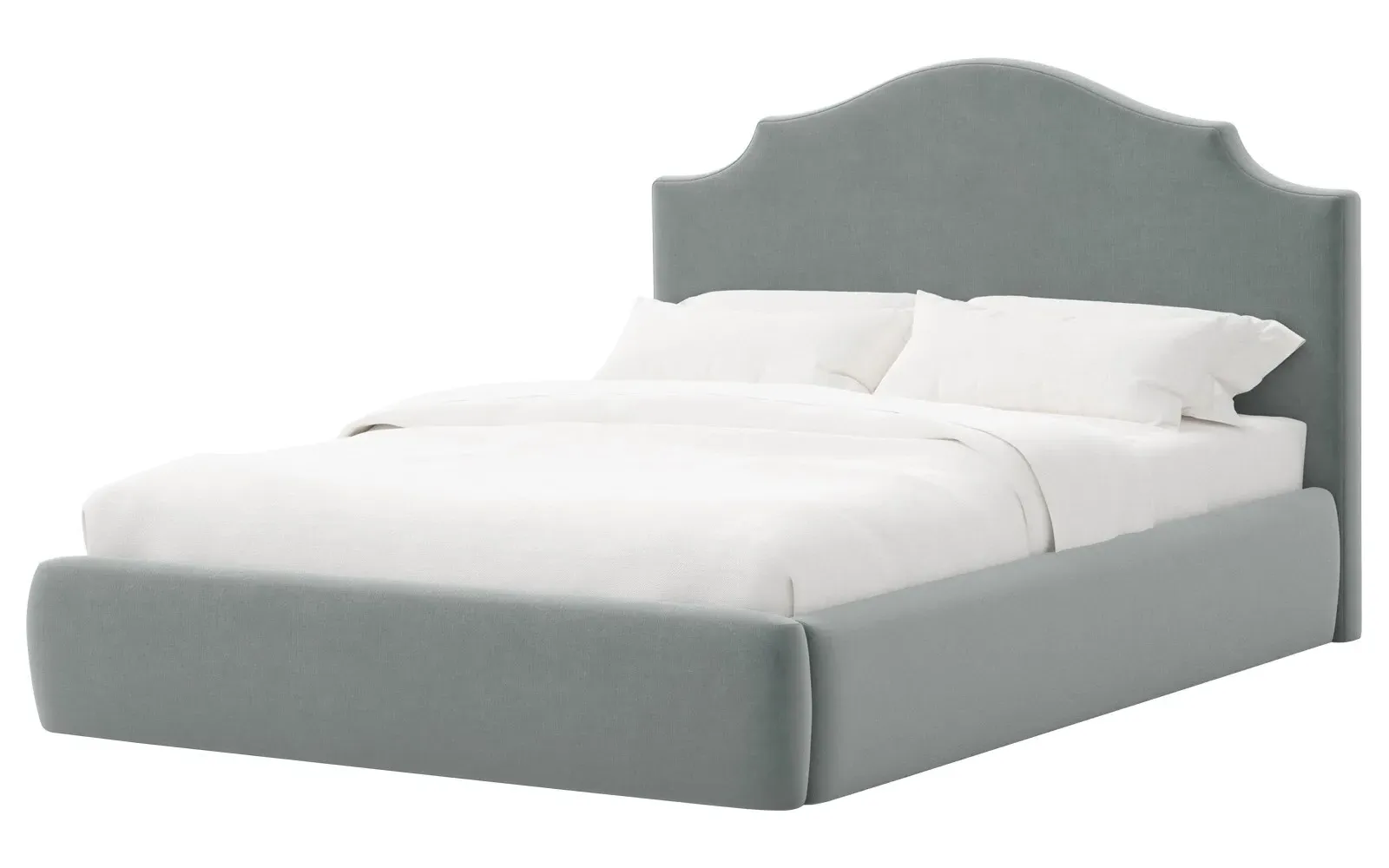 Thorne Queen Size Bed Frame - Agave, Velvet