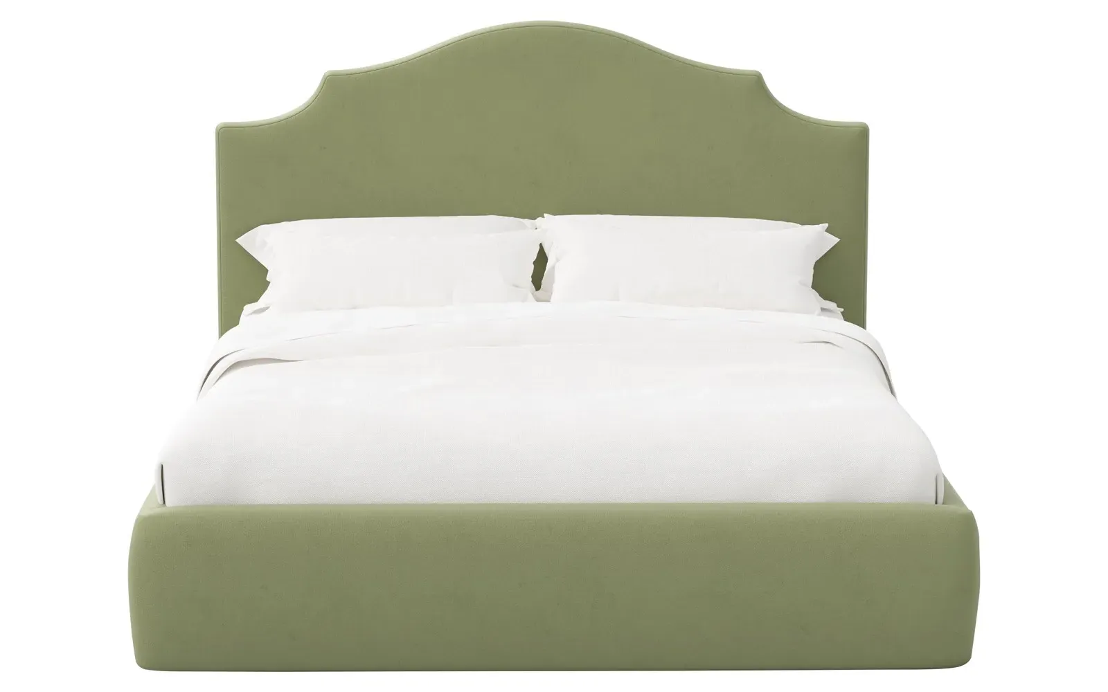 Thorne Queen Size Bed Frame - Thyme, Velvet