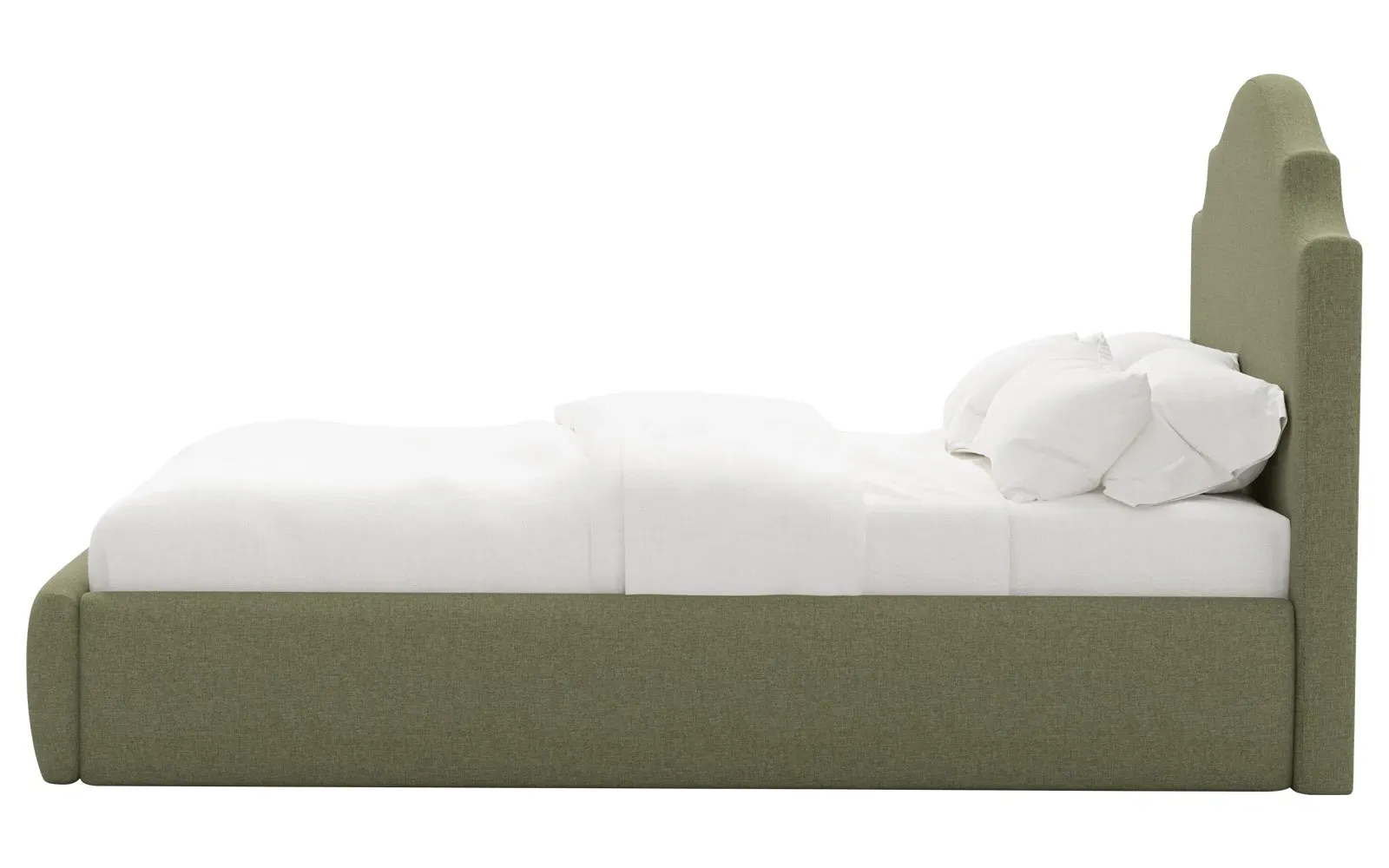 Thorne Queen Size Textured Bed - Laurel Green