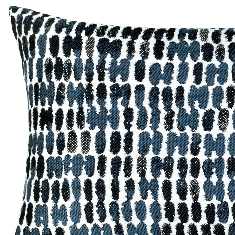 Thumbprint Global Lumbar Pillow - Indigo, Sunbrella Acrylic