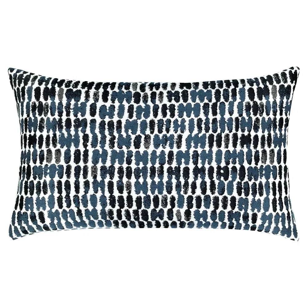 Thumbprint Global Lumbar Pillow - Indigo, Sunbrella Acrylic image