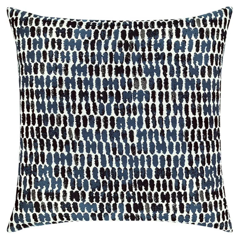 Thumbprint Global Square Throw Pillow - Indigo, Sunbrella Acrylic