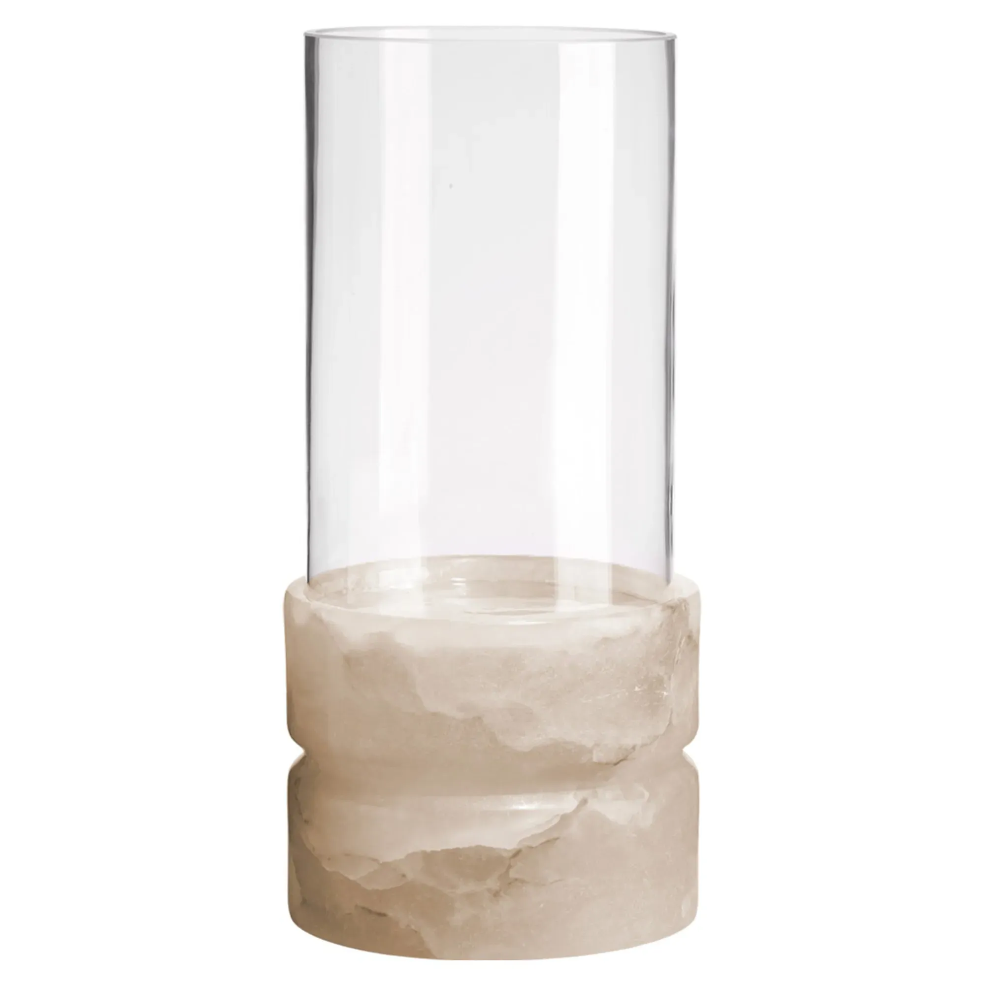 Tia Tall Hurricane Candleholder - Clear, Glass