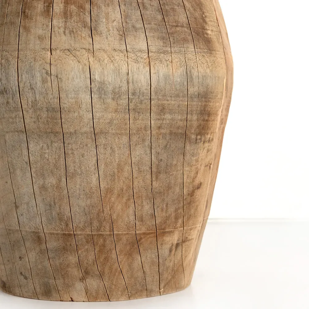 Tiana Amphora Planter Decorative Vase - Brown, Reclaimed Wood