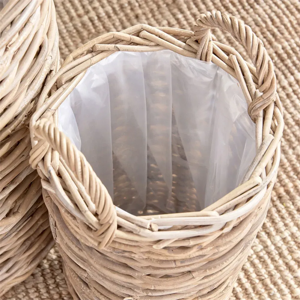 Tianna Woven Floor Basket Set of 2 - Brown, Rattan