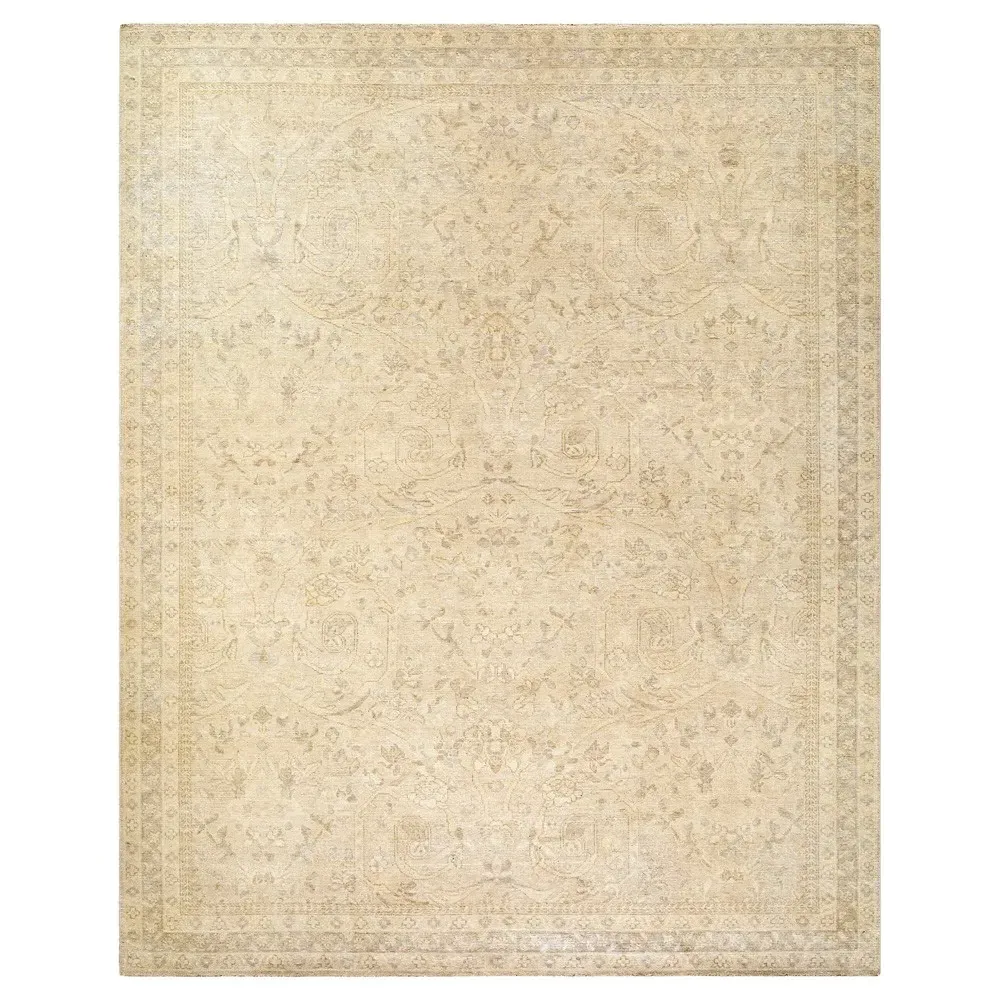 Tierney 10x14 Hand Knotted Rug - Beige, Wool