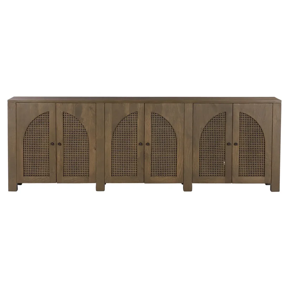 Tilda Arched Cane Sideboard - Taupe, Mango Wood image