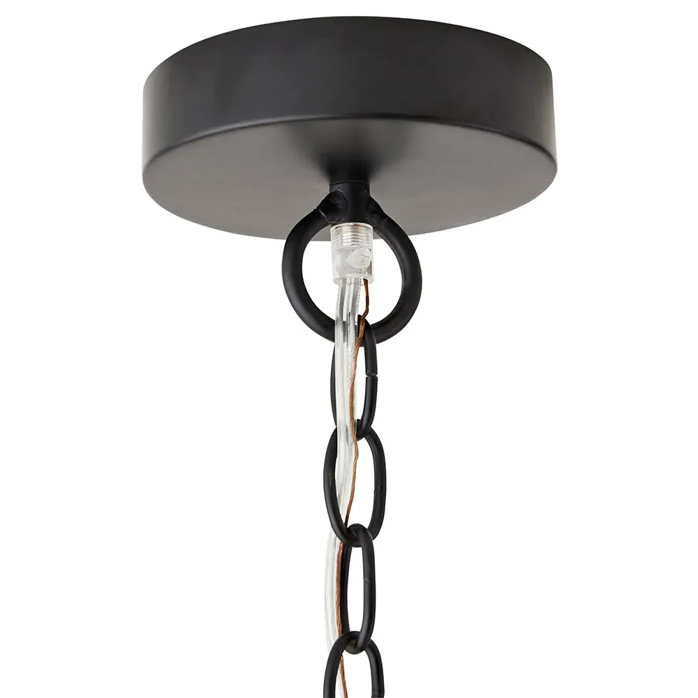 Tilda Small Chandelier - Black, Wood Iron