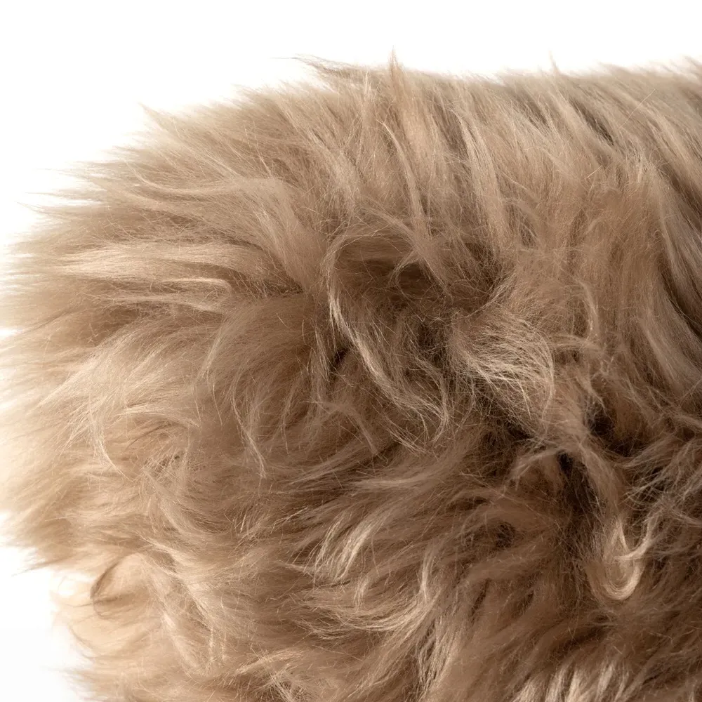 Tili Lumbar Pillow - Brown, Sheepskin
