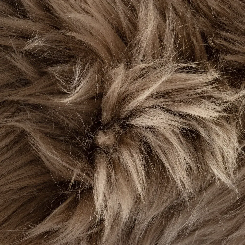 Tili Lumbar Pillow - Brown, Sheepskin