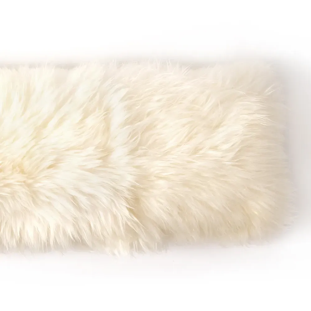 Tili Lumbar Pillow - White, Sheepskin
