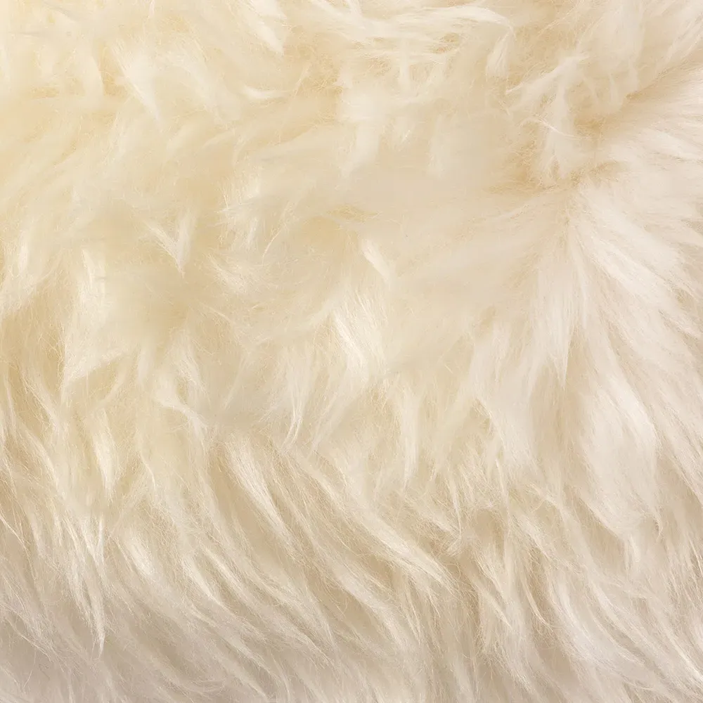 Tili Lumbar Pillow - White, Sheepskin