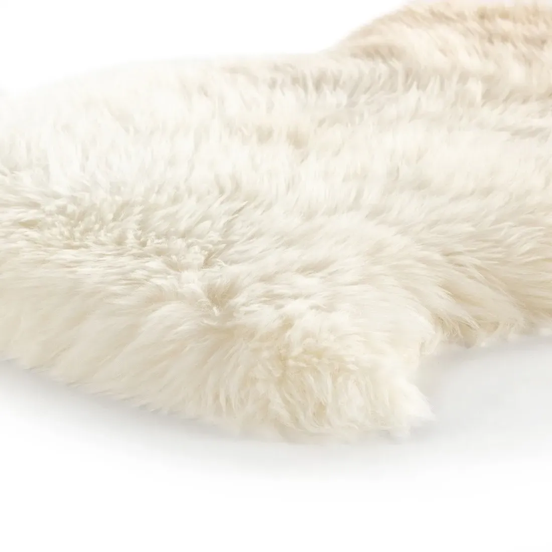 Tili Sheepskin Throw Blanket - Beige Ombre