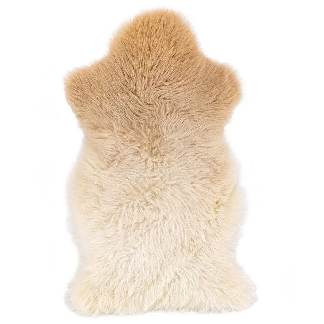Tili Sheepskin Throw Blanket - Beige Ombre image