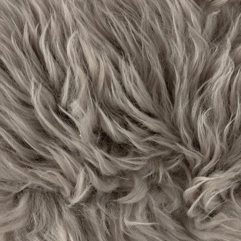 Tili Square Throw Pillow - Light Grey Ombre, Sheepskin