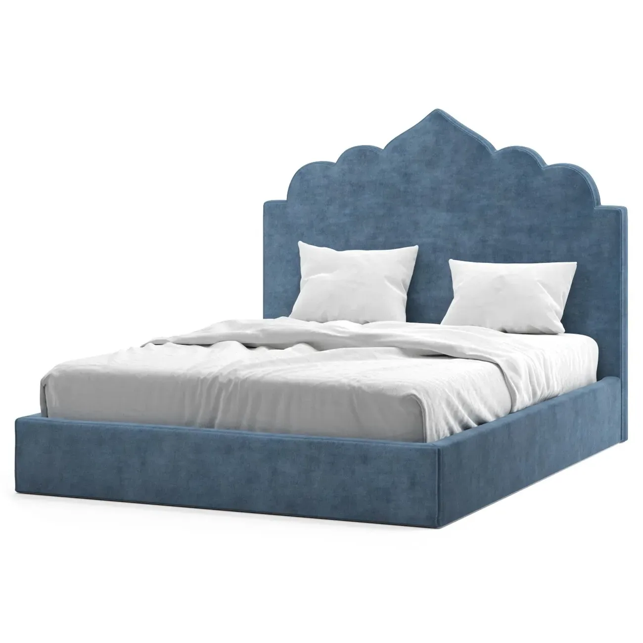 Tillie Full Bed Frame - Blue Dusk, Performance Velvet image