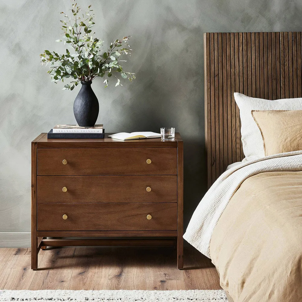Timmy Nightstand - Brown, Acacia