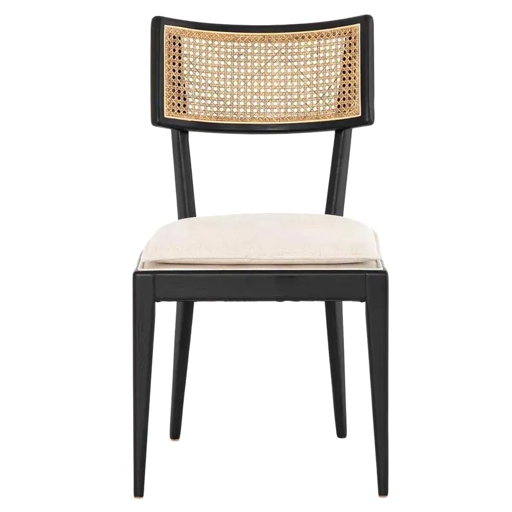 Tina Cane Dining Chair - Black, Beige image